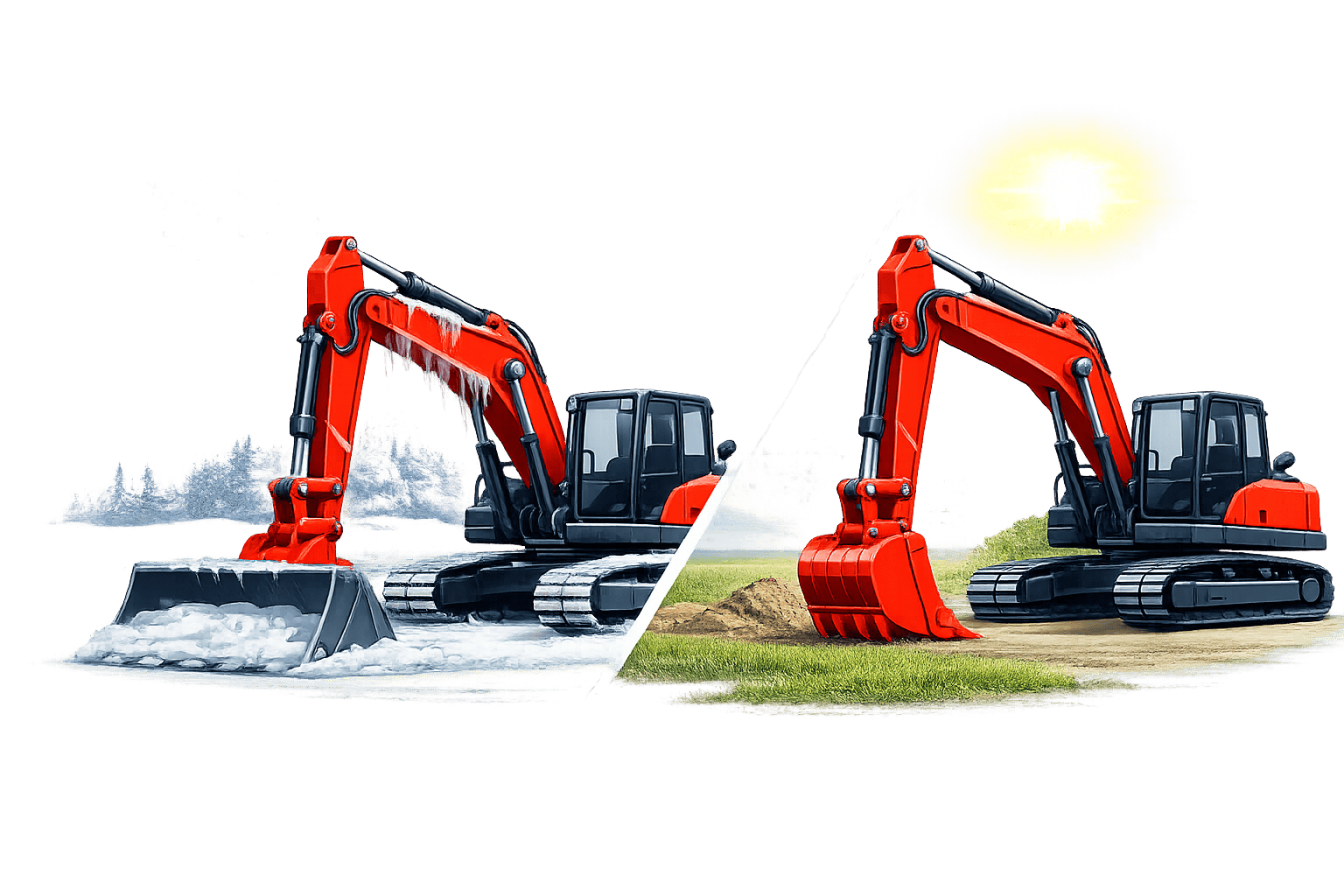 Сравнение зимних и летних моделей спецтехники